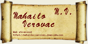 Mahailo Verovac vizit kartica
